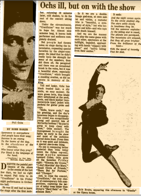 Image result for phil ochs concert